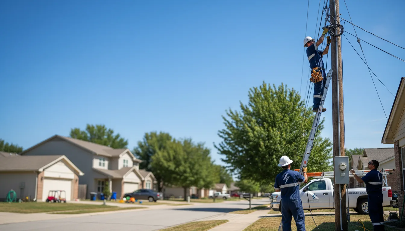 Residential electrician providing installation services in Kenefic, OK